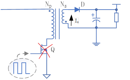 反激隔離式開關(guān)電源的工作過程 反激隔離式開關(guān)電源的工作過程