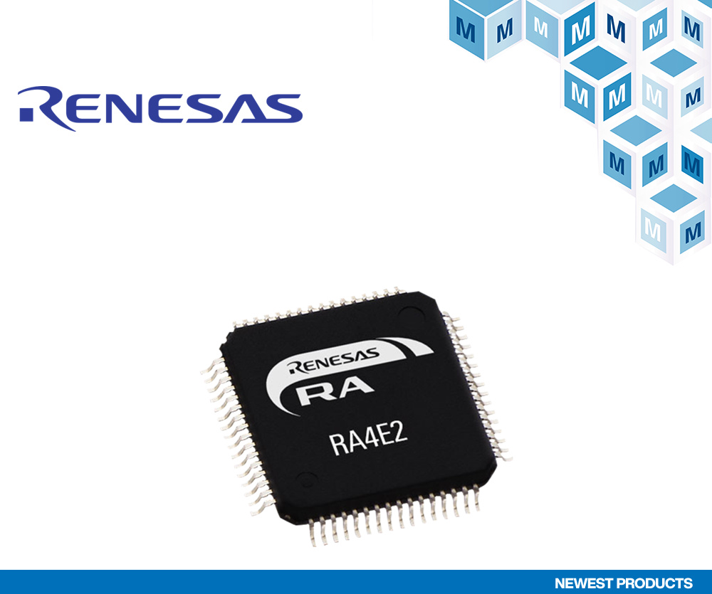 貿澤電子開售Renesas Electronics RA4E2 MCU