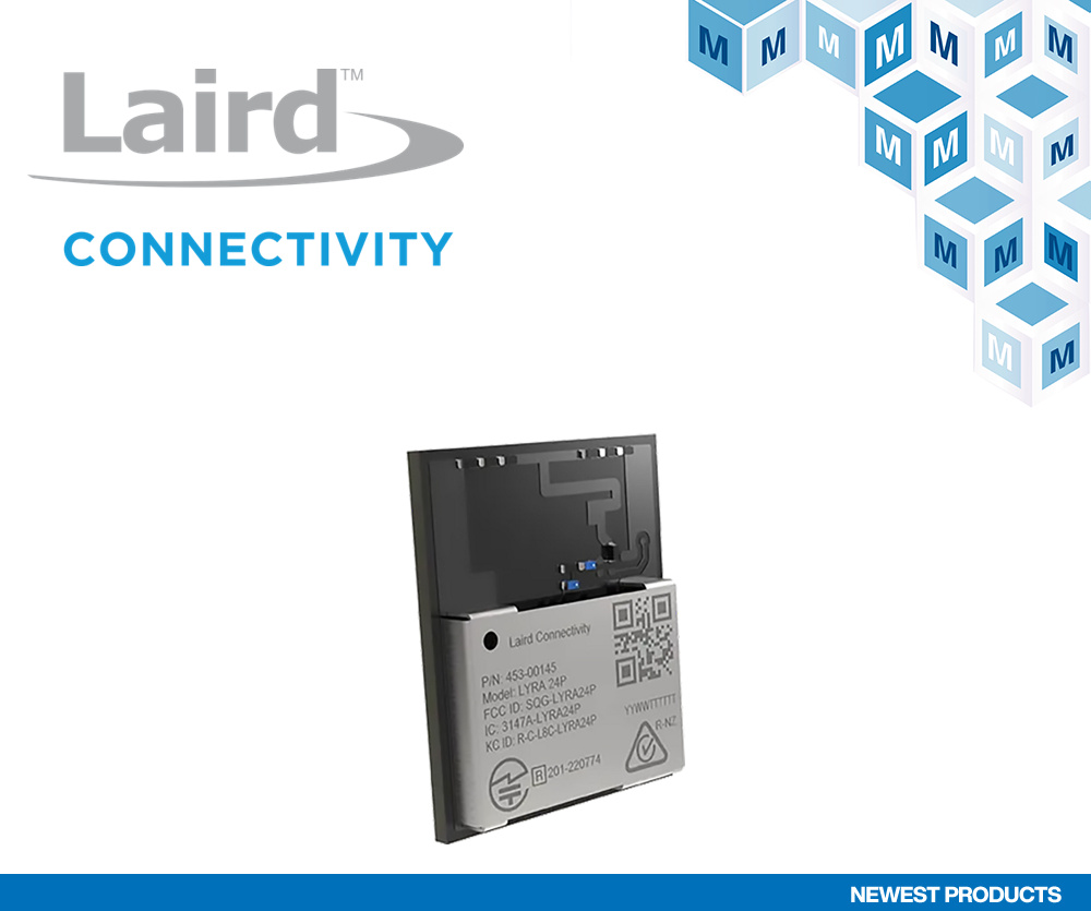 貿(mào)澤電子開售Laird Connectivity Lyra 24系列低功耗藍(lán)牙模塊