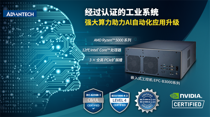 研華推出EPC-B3000系列嵌入式工控機,搭載先進X86架構CPU,助力邊緣人工智能應用升級