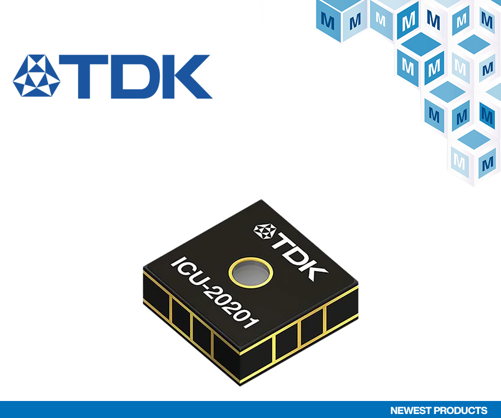 貿(mào)澤開(kāi)售TDK InvenSense ICU-20201飛行時(shí)間距離傳感器